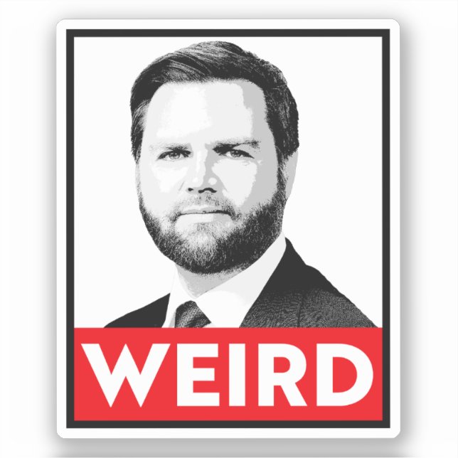Adesivo JD Vance é WEIRD (Frente)