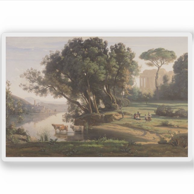Adesivo Jean-Baptiste-Camille Corot - Paisagem Italiana (Frente)