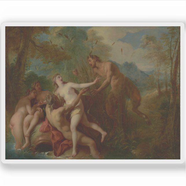 Adesivo Jean-François de Troy - Pan e Syrinx (Frente)