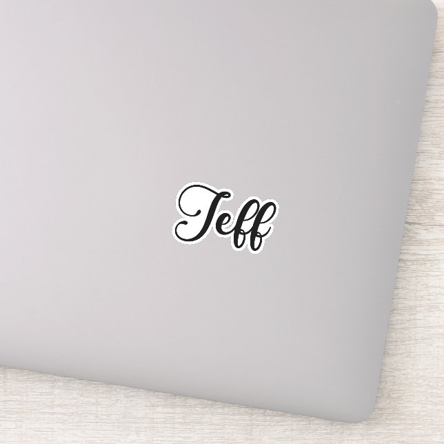 Adesivo Jeff Name - Caligrafia manuscrita (Detalhe)