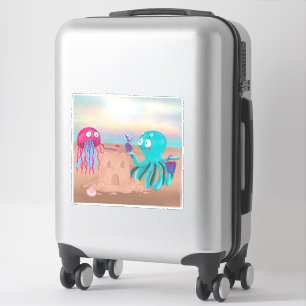 Adesivo Jelly Fish Octopus SandCastle Amigos Quarto de Beb