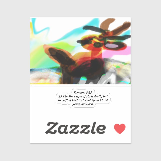 Adesivo jesus ama alegria (Folha)