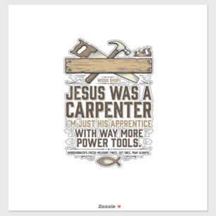 Adesivo Jesus Carpinteiro Marceneiro Aprendiz Camisa Vinta