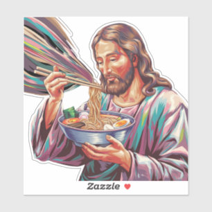 Adesivo Jesus com Ramen Bowl
