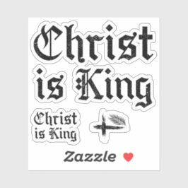 Adesivo Jesus Cristo É Rei Arte Grunge Gothic Blackletter