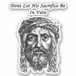 Adesivo Jesus Cristo Enfrenta Sacrifício bíblia Citação Fé