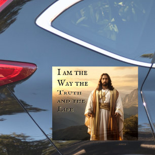 Adesivo Jesus Cristo Eu sou o jeito da verdade a vida