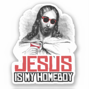 Adesivo Jesus é a minha camiseta ficar em casa