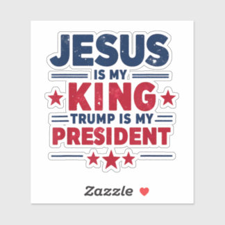 Adesivo Jesus É Meu Rei Trump É Meu Presidente