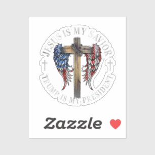 Adesivo Jesus é meu salvador Trump é meu presidente 2024 E