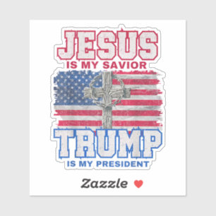 Adesivo Jesus é o meu salvador é o meu presidente