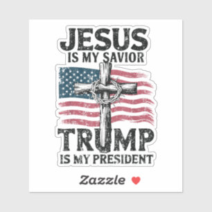 Adesivo Jesus é o meu salvador é o meu presidente