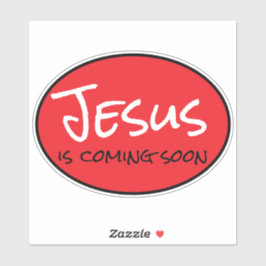 Adesivo Jesus Está Chegando Em Breve Vinheta De Vinil Com 