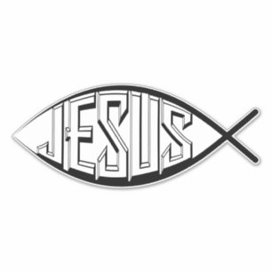 ADESIVO JESUS FISH SYMBOL BIG DECAL STICKERS