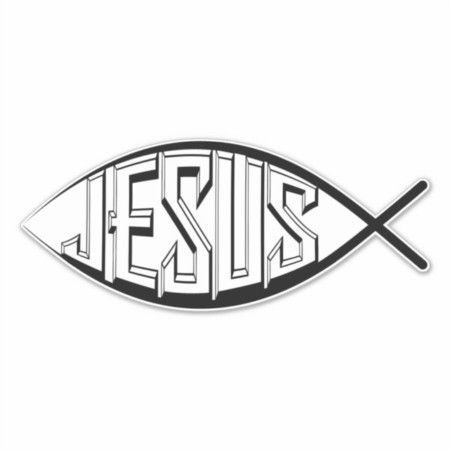ADESIVO JESUS FISH SYMBOL BIG DECAL STICKERS (Frente)