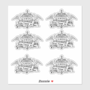 Adesivo Jesus I Confia em Angels Religiosos AMDG