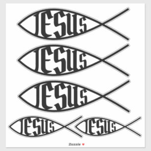 Adesivo Jesus Ichthus Fish Christianice Símbolo