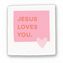 Adesivo Jesus Loves You Polaroid Sticker
