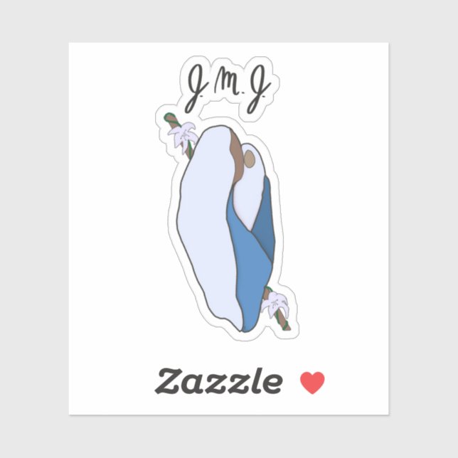 Adesivo Jesus, Maria, Joseph Sticker Católico (Folha)