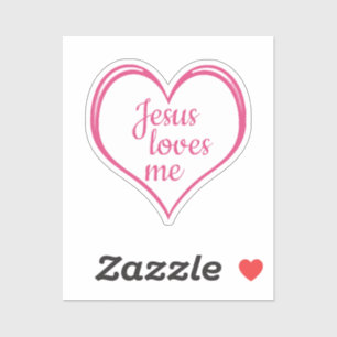 Adesivo JESUS ME AMA no Coração