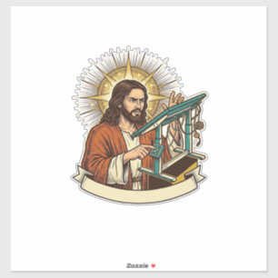 Adesivo Jesus Mesa de Pé Quebrada Presa no Meio Escritório