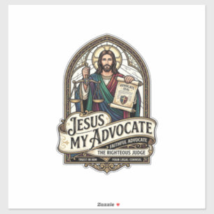 Adesivo Jesus Meu Advogado Jesus Advogado Tribunal Cristão