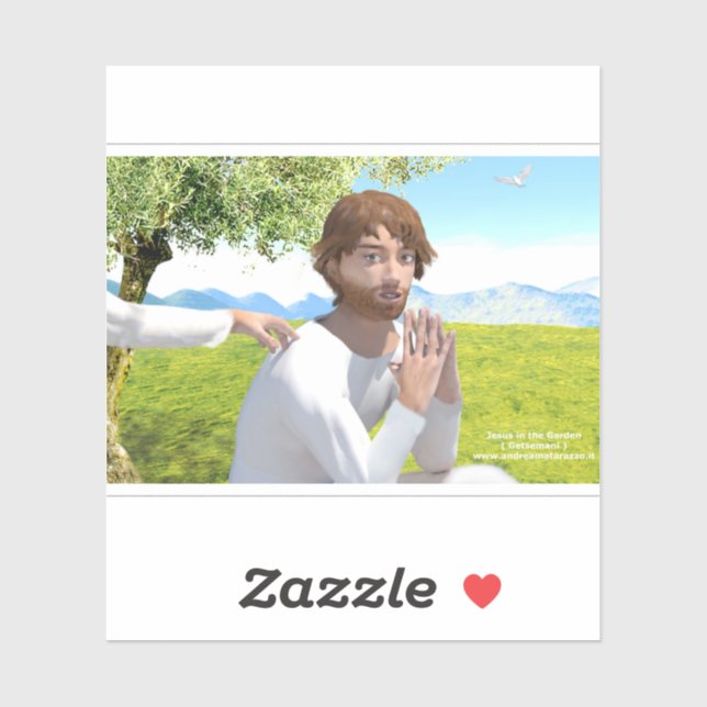 Adesivo Jesus no Jardim ( Getsemani ) (Folha)