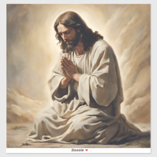 Adesivo Jesus Rezando vinil Sticker