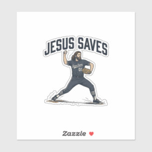 Adesivo Jesus Salva Camisa de Gravura Vintage de Arremessa