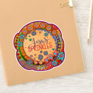 Adesivo "Jesus Sprinkles" Inspirivência Sticker