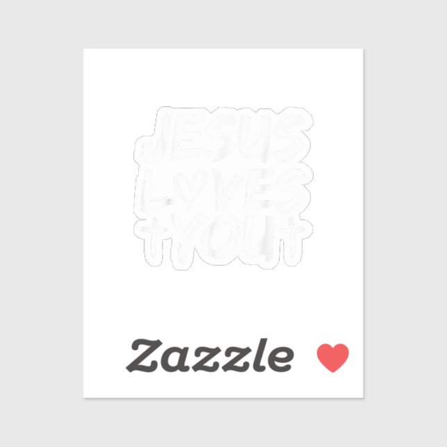 Adesivo Jesus te ama (Folha)