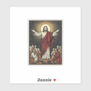 Adesivo Jesus Vintage Glória Radiante Gravação Cristã De
