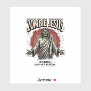 Adesivo Jesus Zumbi Gravura Vintage Design de Camiseta Eng