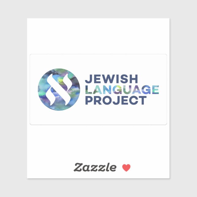 Adesivo Jewish Language Project rectangle logo (Folha)