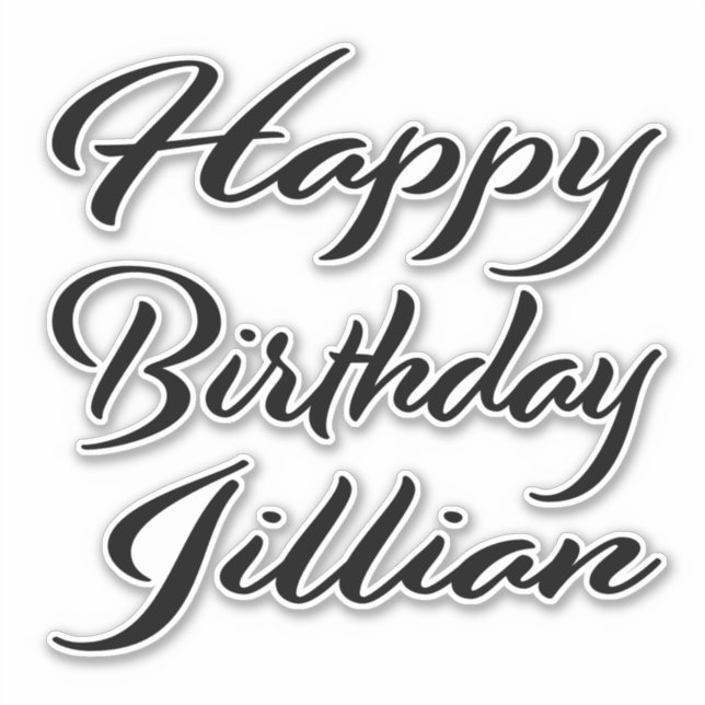 Adesivo Jillian Name Vorname black Sticker Geburtstag (Frente)