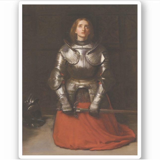 Adesivo Joan of Arc. 1865 por John Everett Millais (Frente)