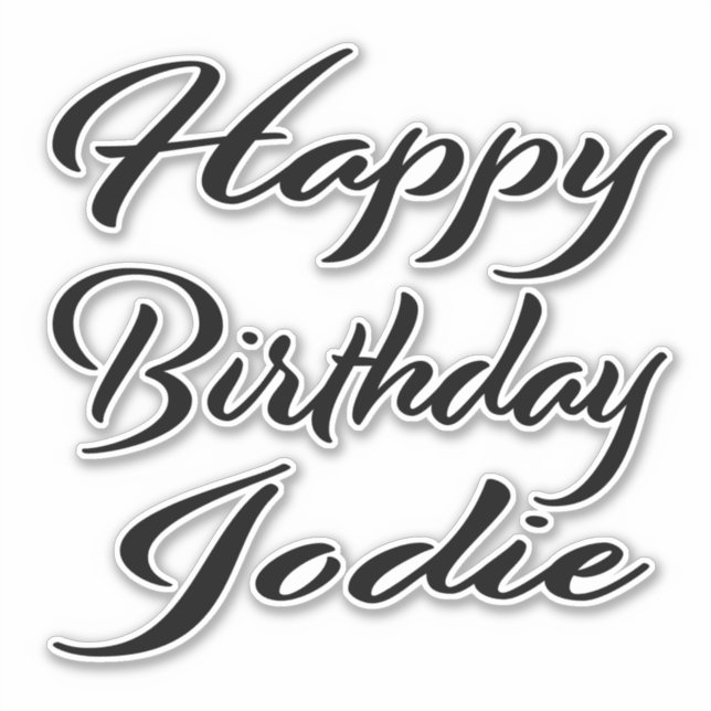 Adesivo Jodie Name Vorname black Sticker Geburtstag (Frente)