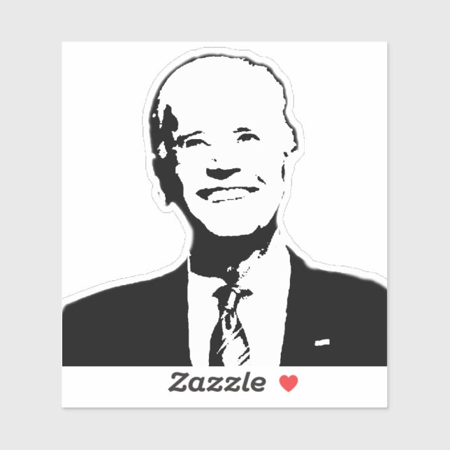 Adesivo Joe Biden Black & White Form Vinyl Sticker (Folha)
