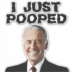 ADESIVO JOE BIDEN COLOCOU UM ESTICADOR DECAL 8X8
