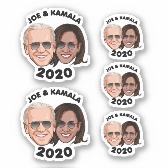 Adesivo JOE E KAMALA 2020 - Aviadores de Caricatura (Frente)