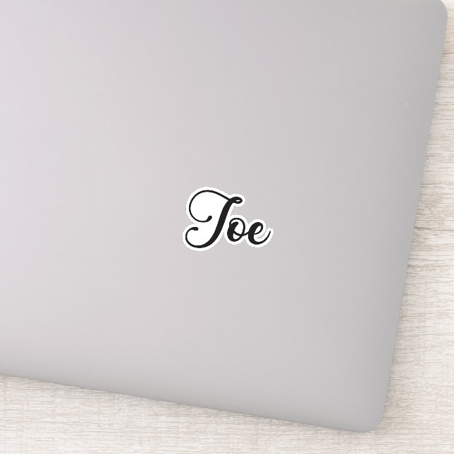 Adesivo Joe Name - Caligrafia manuscrita (Detalhe)