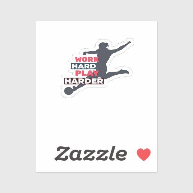 Adesivo Jogador De Futebol Do Duro De Trabalho, Jogador De (Folha)