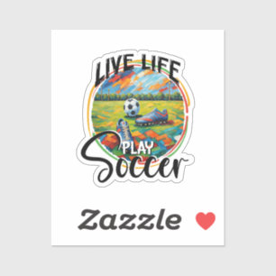 Adesivo Jogador de futebol Life Live Play