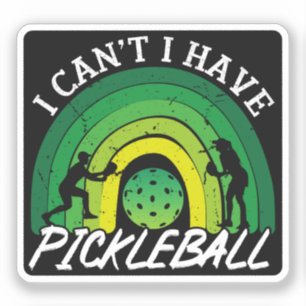 Adesivo Jogador De Pickleball Eu Não Posso Ter Arco-Íris D