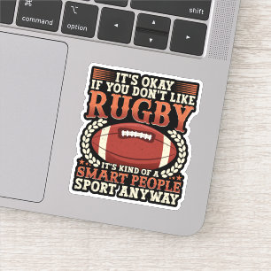Adesivo Jogador De Rugby Meio Que Uma Pessoas Inteligente