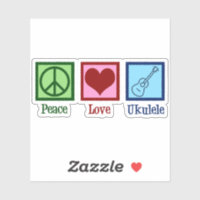 Jogador Ukulele do Peace Love