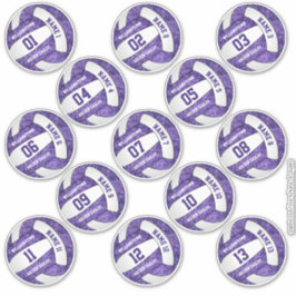 Adesivo jogadores de vôlei branco roxo e girino nomeiam pe