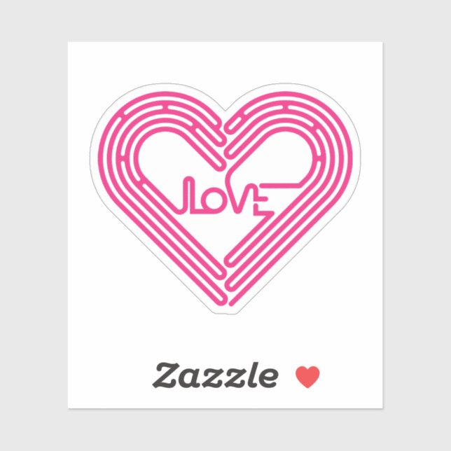 Adesivo Jogo de Amor Engraçado Rosa (Folha)