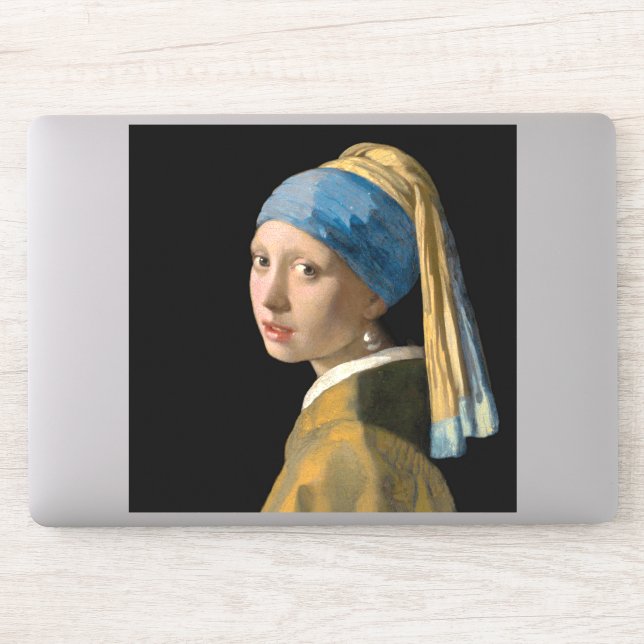 Adesivo Johannes Vermeer - Rapariga com um Ouriço de Pérol (Computador)
