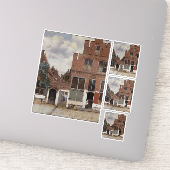 Adesivo Johannes Vermeer, Visão Das Casas Em Delft (Detalhe)